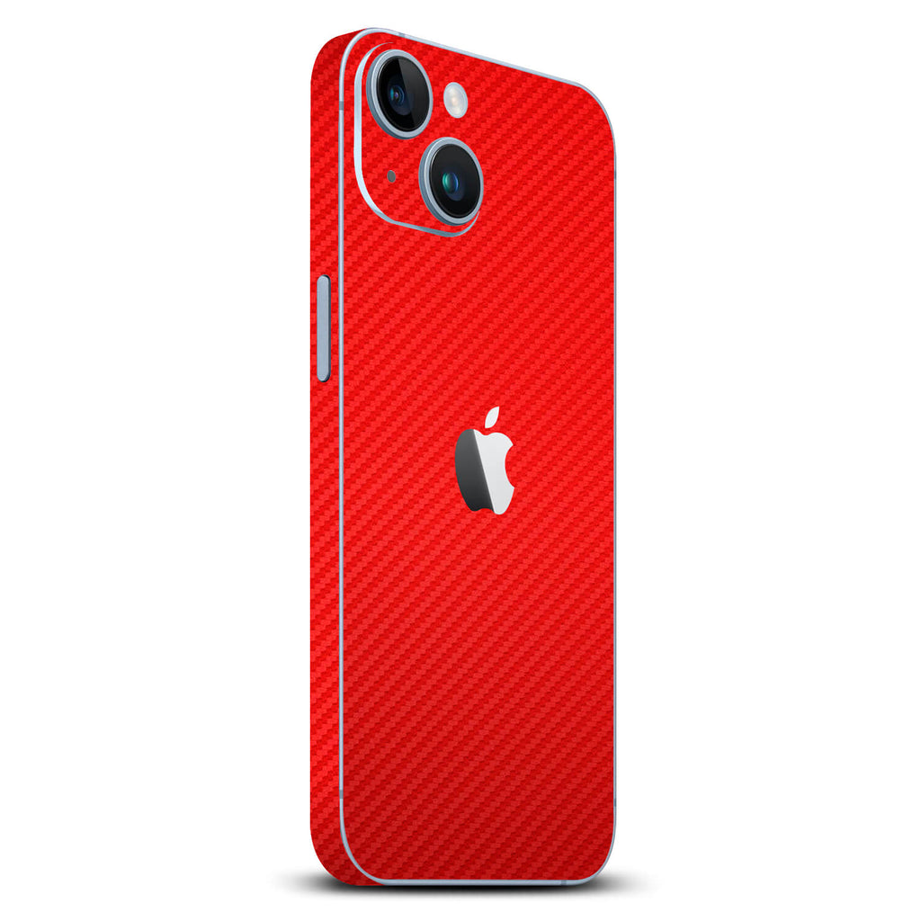 iPhone 14 Plus Red carbon fibre skins