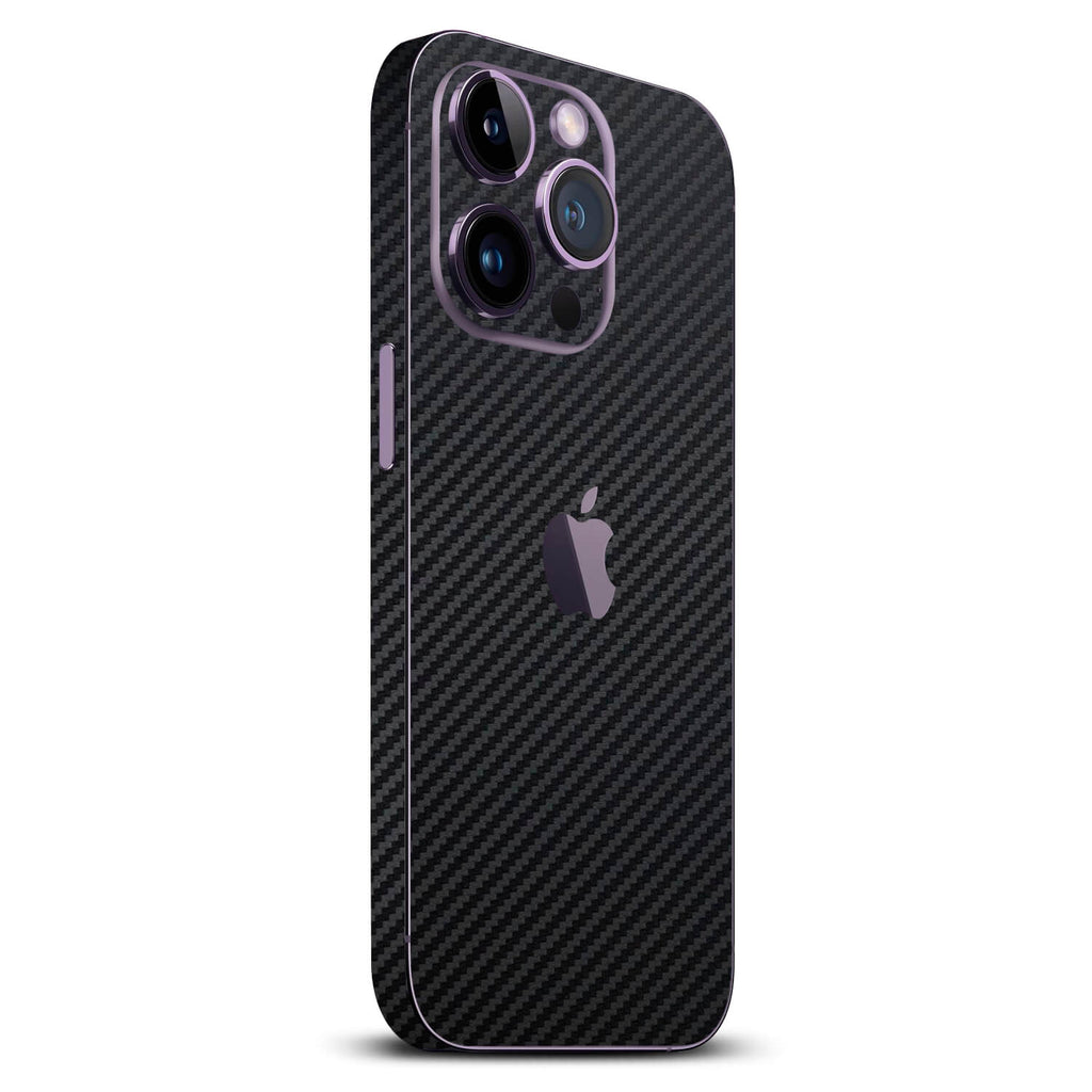 iPhone 14 Pro Black carbon fibre skins