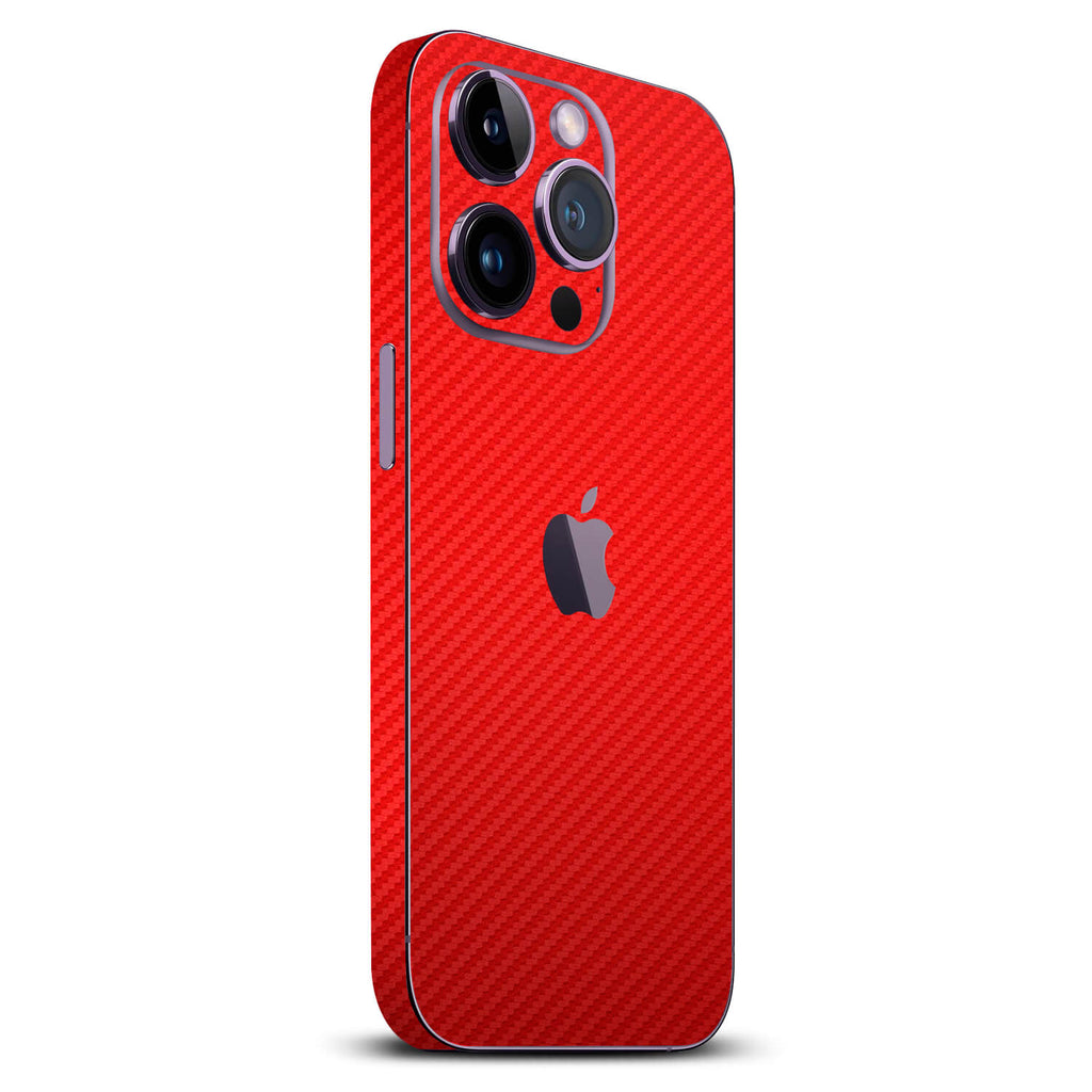 iPhone 14 Pro Max Red carbon fibre skins