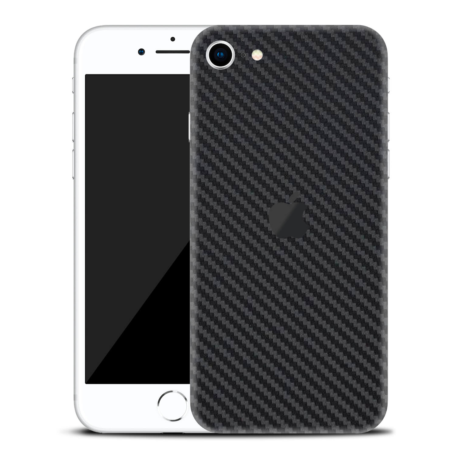 iPhone SE (2022, Gen 3) Black carbon fibre skins