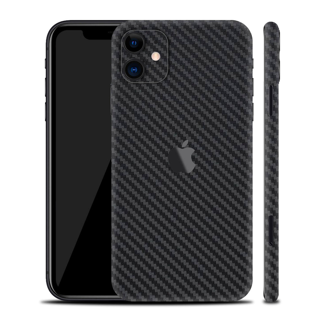 iPhone 11 Black Carbon Fibre Skins