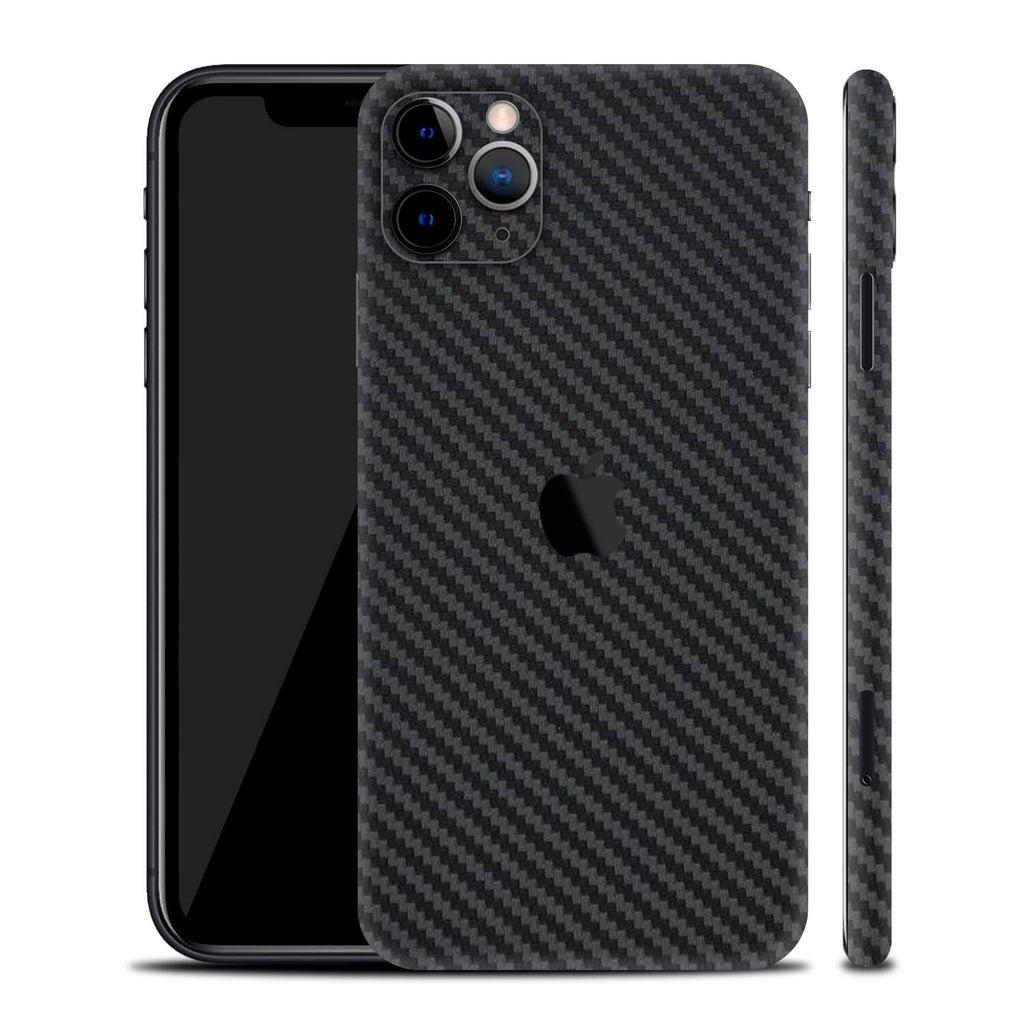 iPhone 11 Pro Max Black Carbon Fibre Skins