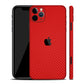 iPhone 11 Pro Max Red Carbon Fibre Skins