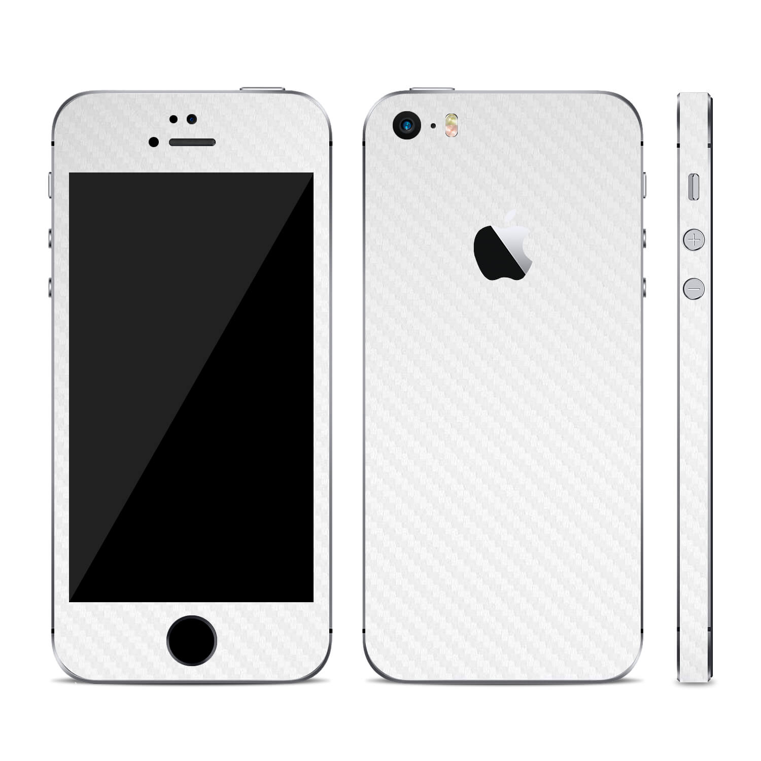 iPhone SE White Carbon Fibre Skins