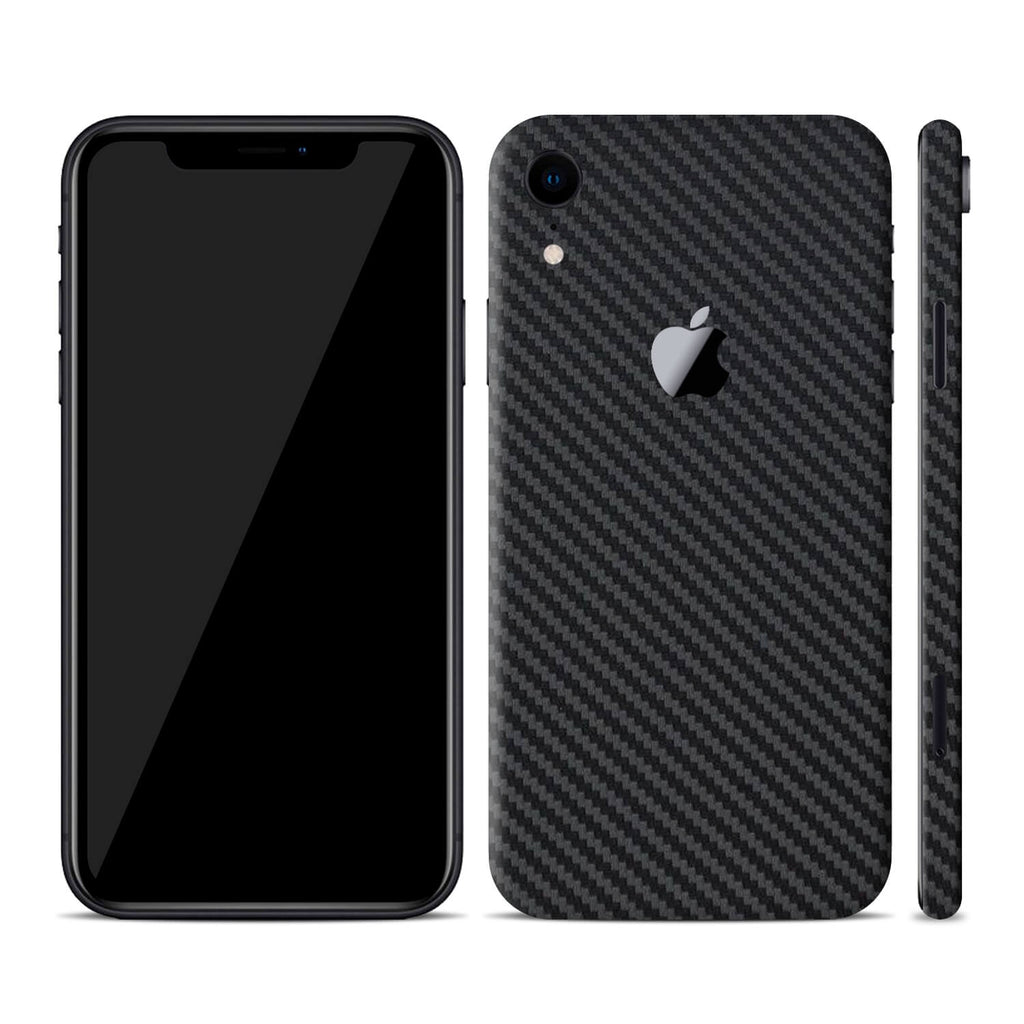 iPhone XR Black Carbon Fibre Skins