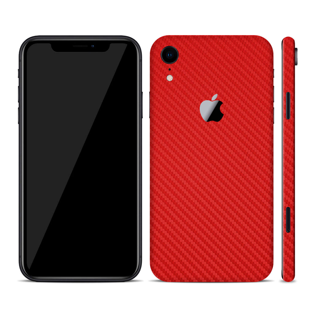 iPhone XR Red Carbon Fibre Skins