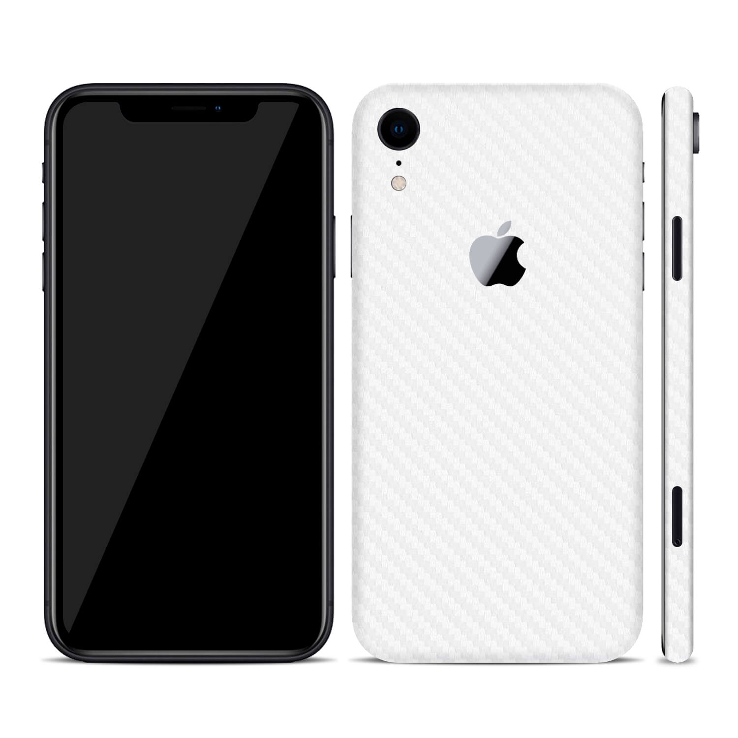 iPhone XR White Carbon Fibre Skins