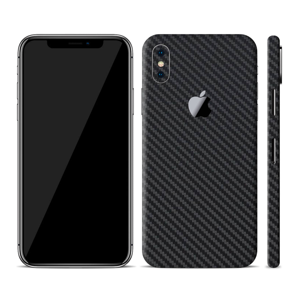 iPhone XS Black Carbon Fibre Skins