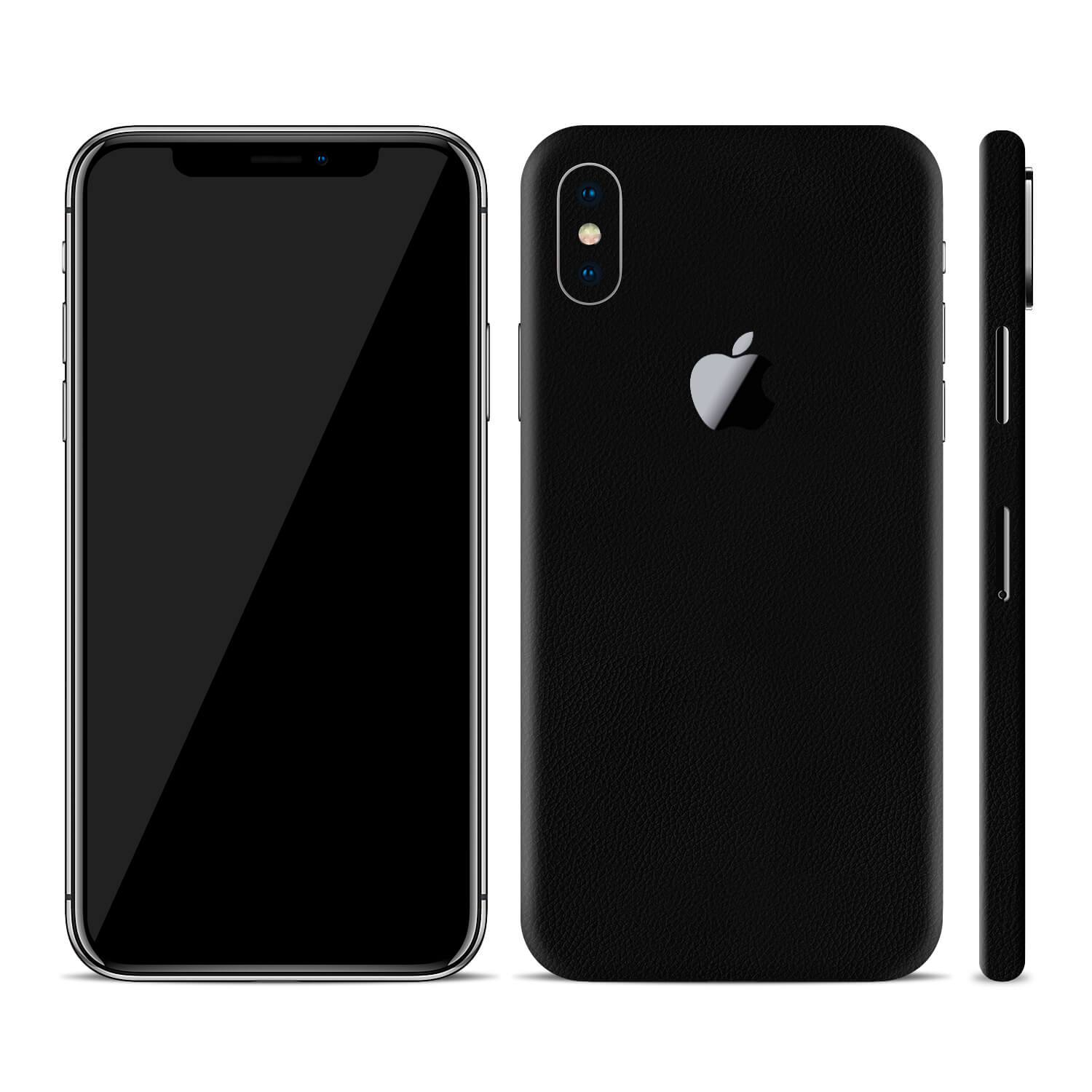 iPhone XS Max Black Leather Skins
