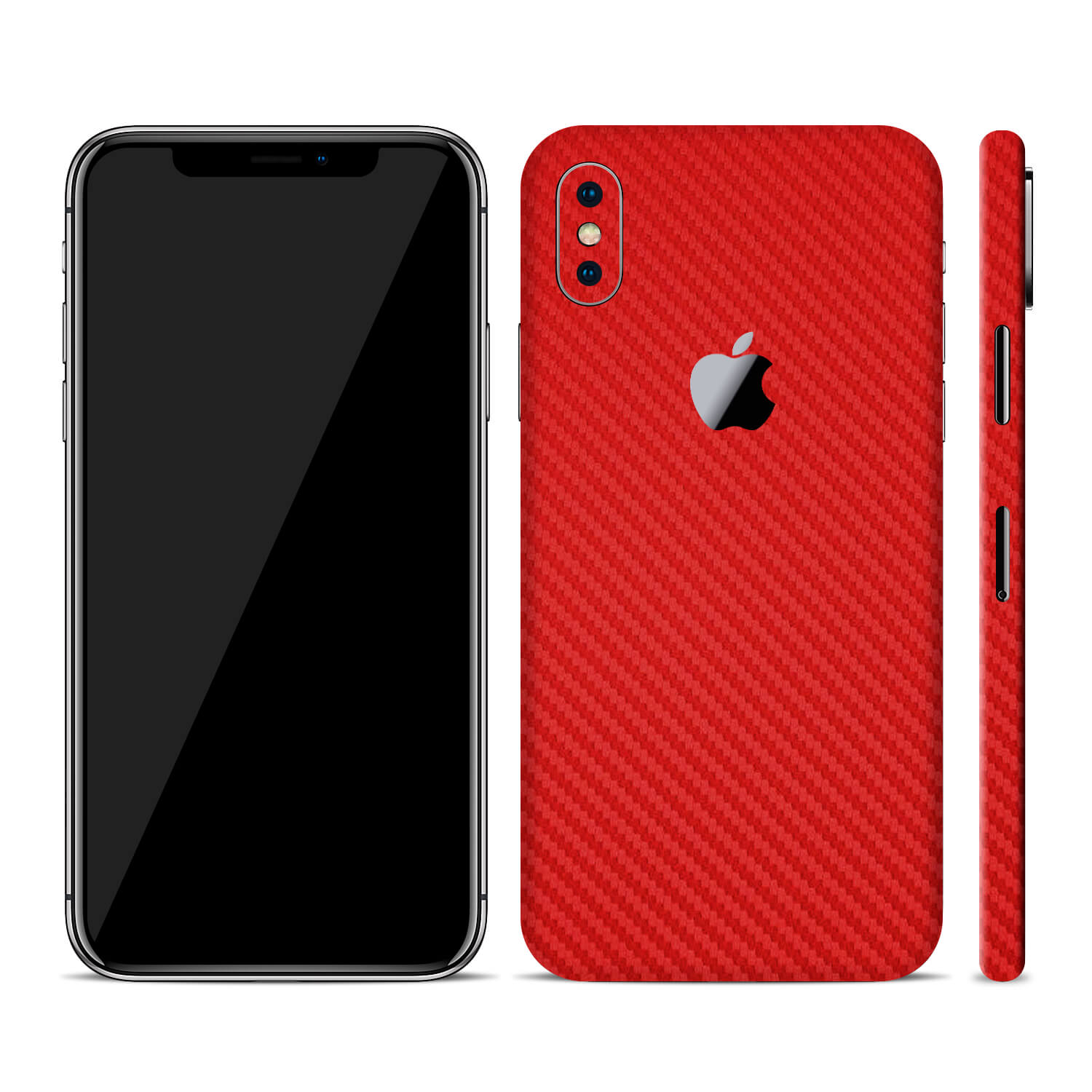 iPhone XS Red Carbon Fibre Skins