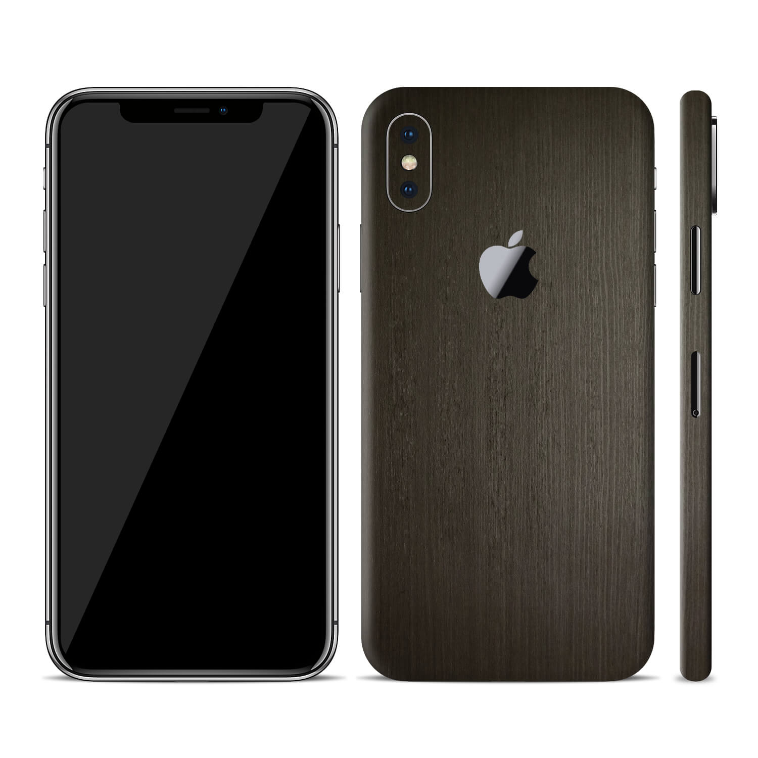 iPhone XS Max Silverblack Wood Skins