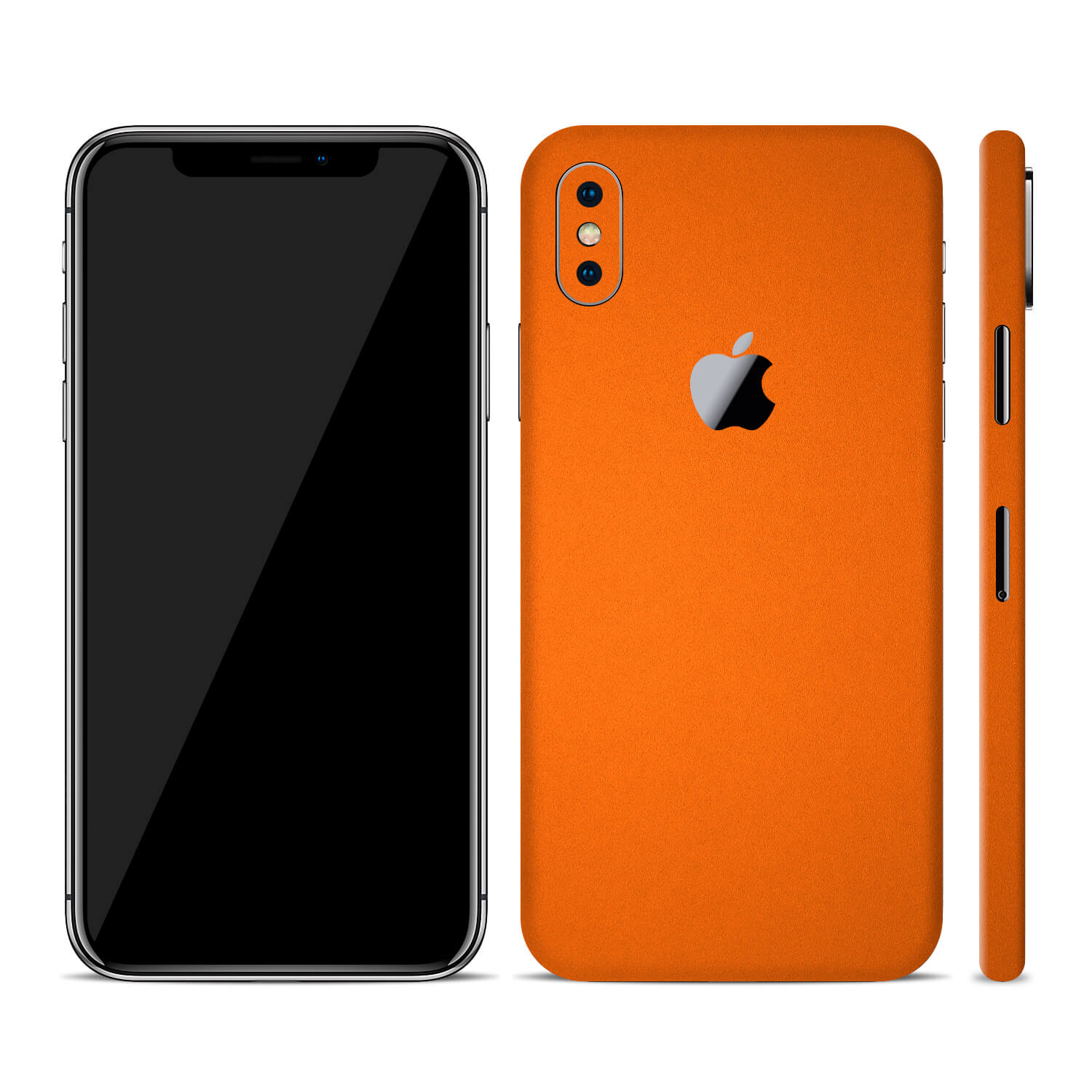 iPhone XS Textured Matt Orange Skins