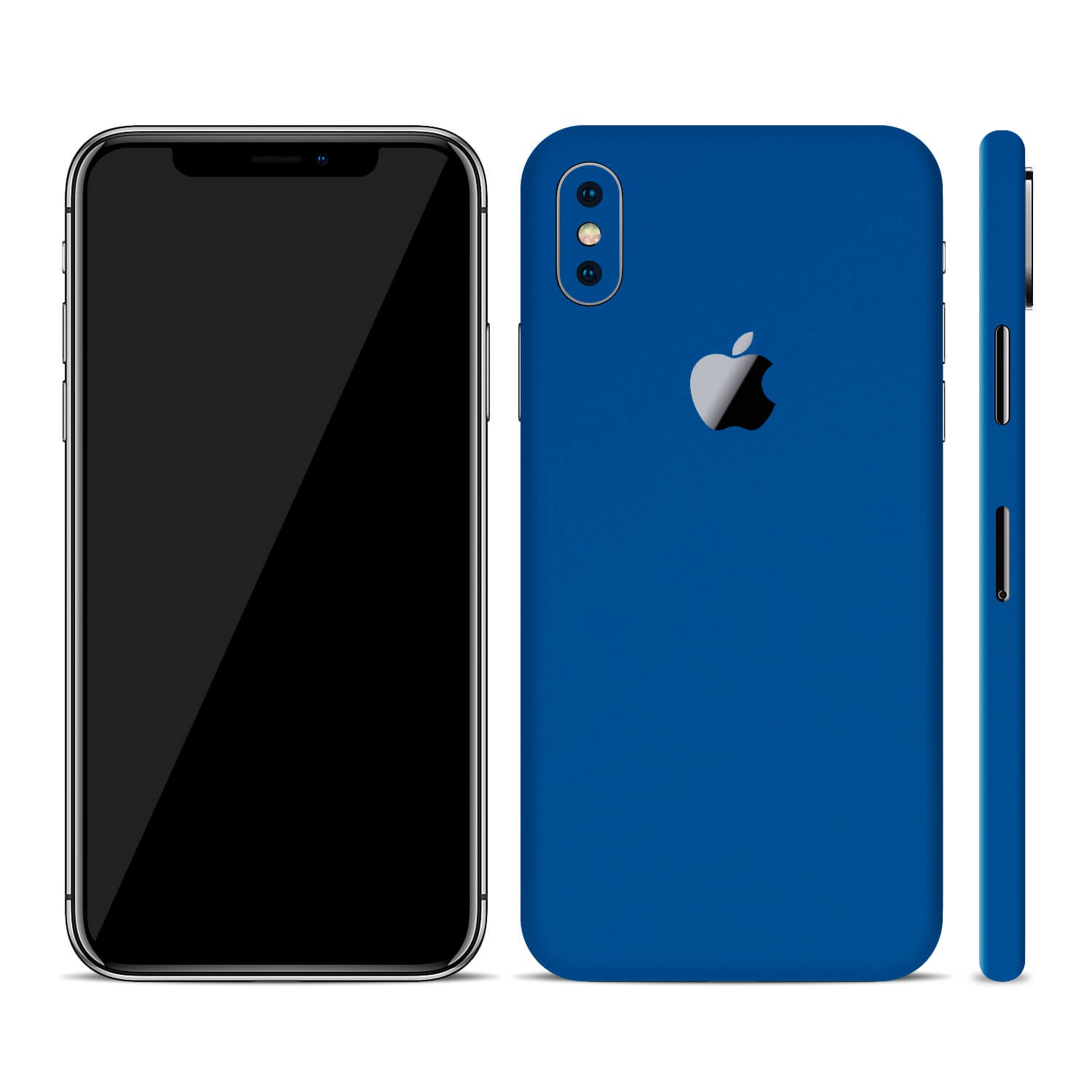 iPhone XS Textured Matt Royal Blue Skins