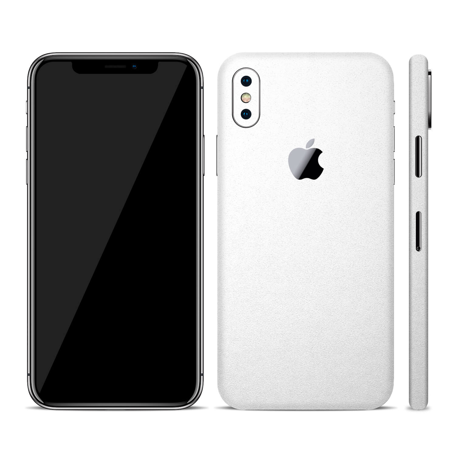 iPhone XS Textured Matt White Skins