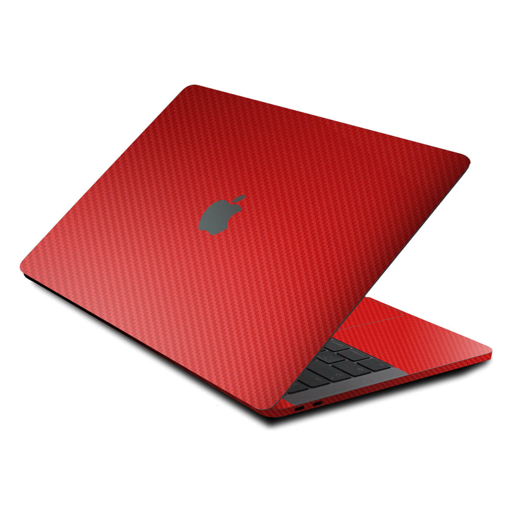 MacBook Pro 13" Skins (2020 onwards, M1) Red Carbon Fibre Skins