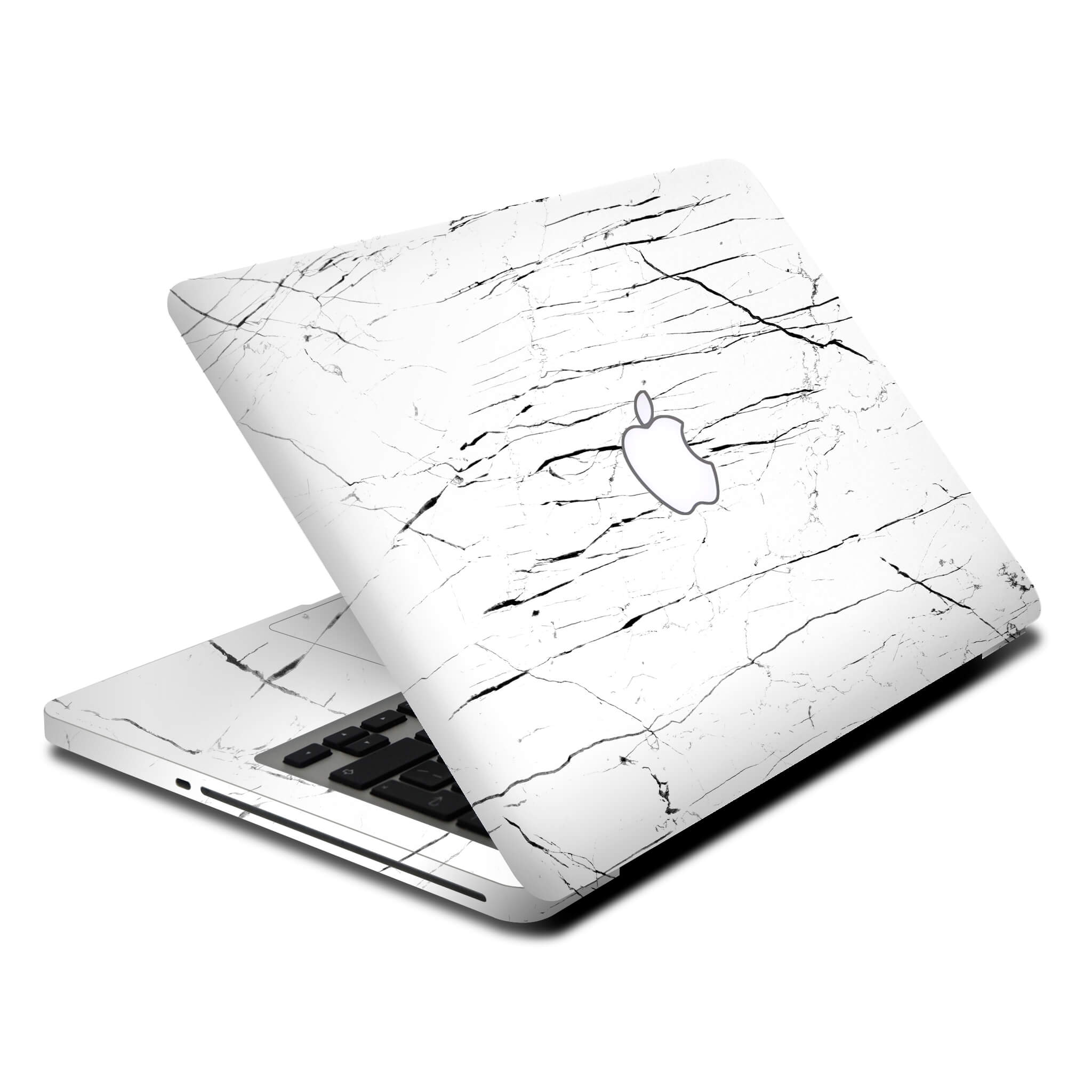 Black marble macbook case top