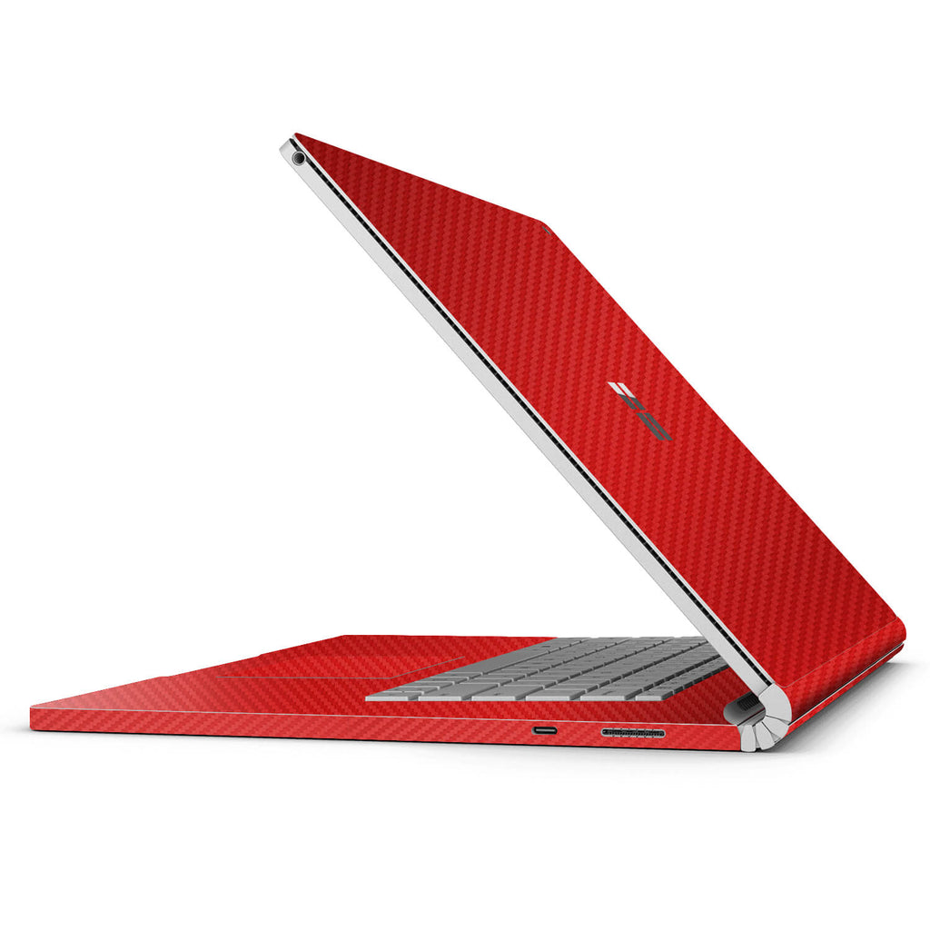 Microsoft Surface Book 2 13.5" i7 Red Carbon Fibre Skins