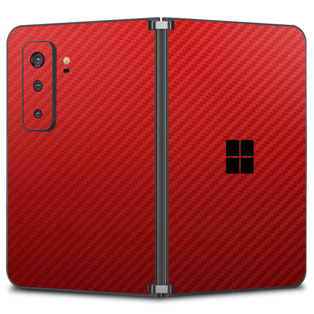 Microsoft Surface Duo 2 Red carbon fibre skins