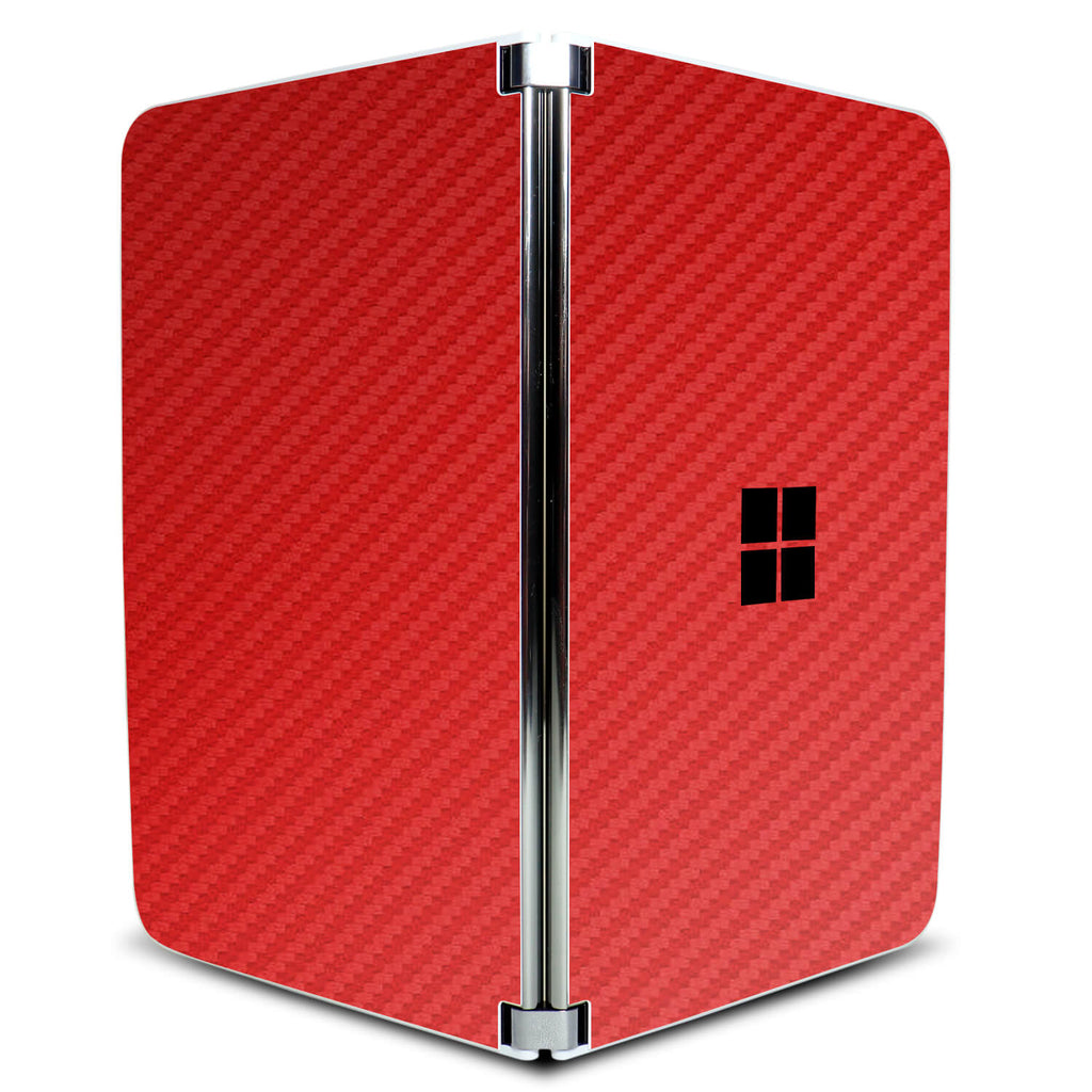 Microsoft Surface Duo Red carbon fibre skins