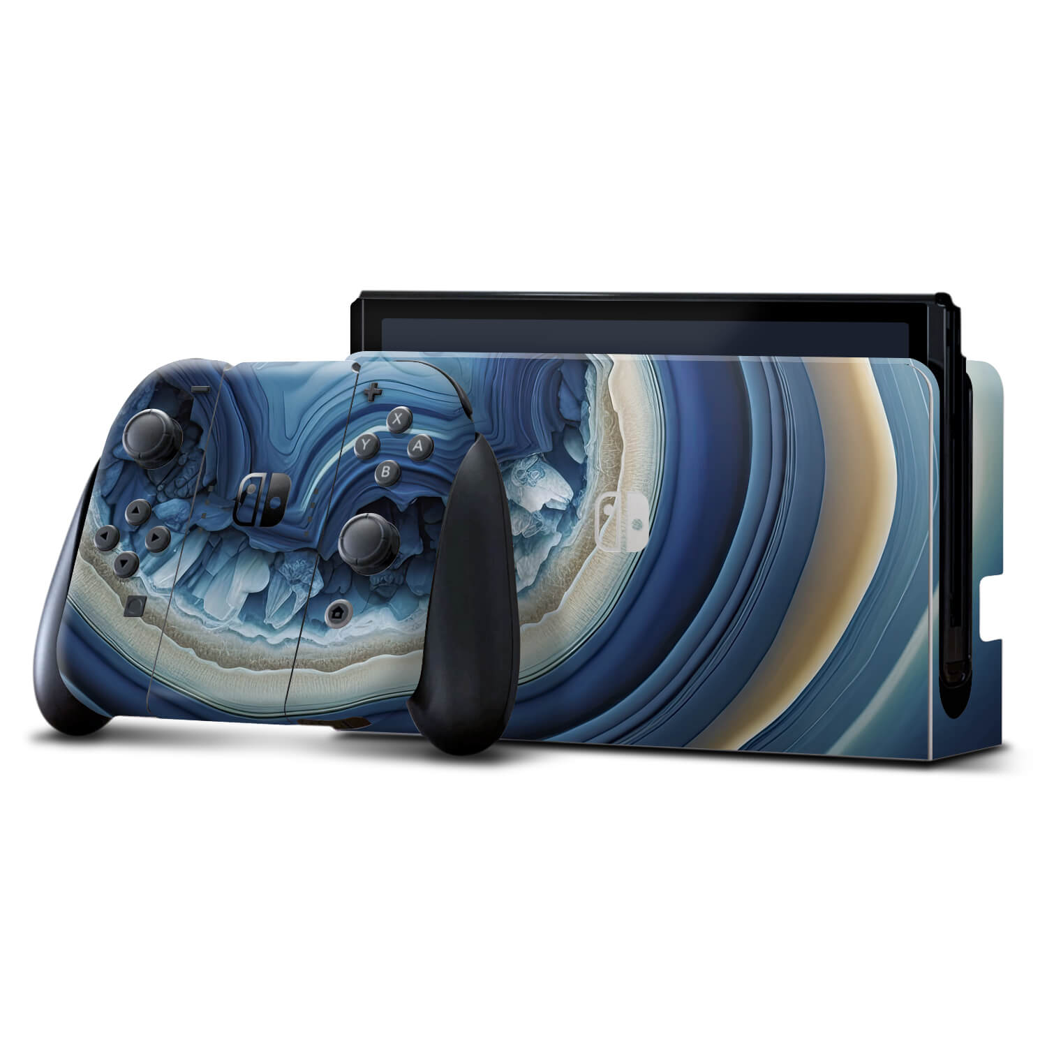 Nintendo Switch OLED Azure onyx skins