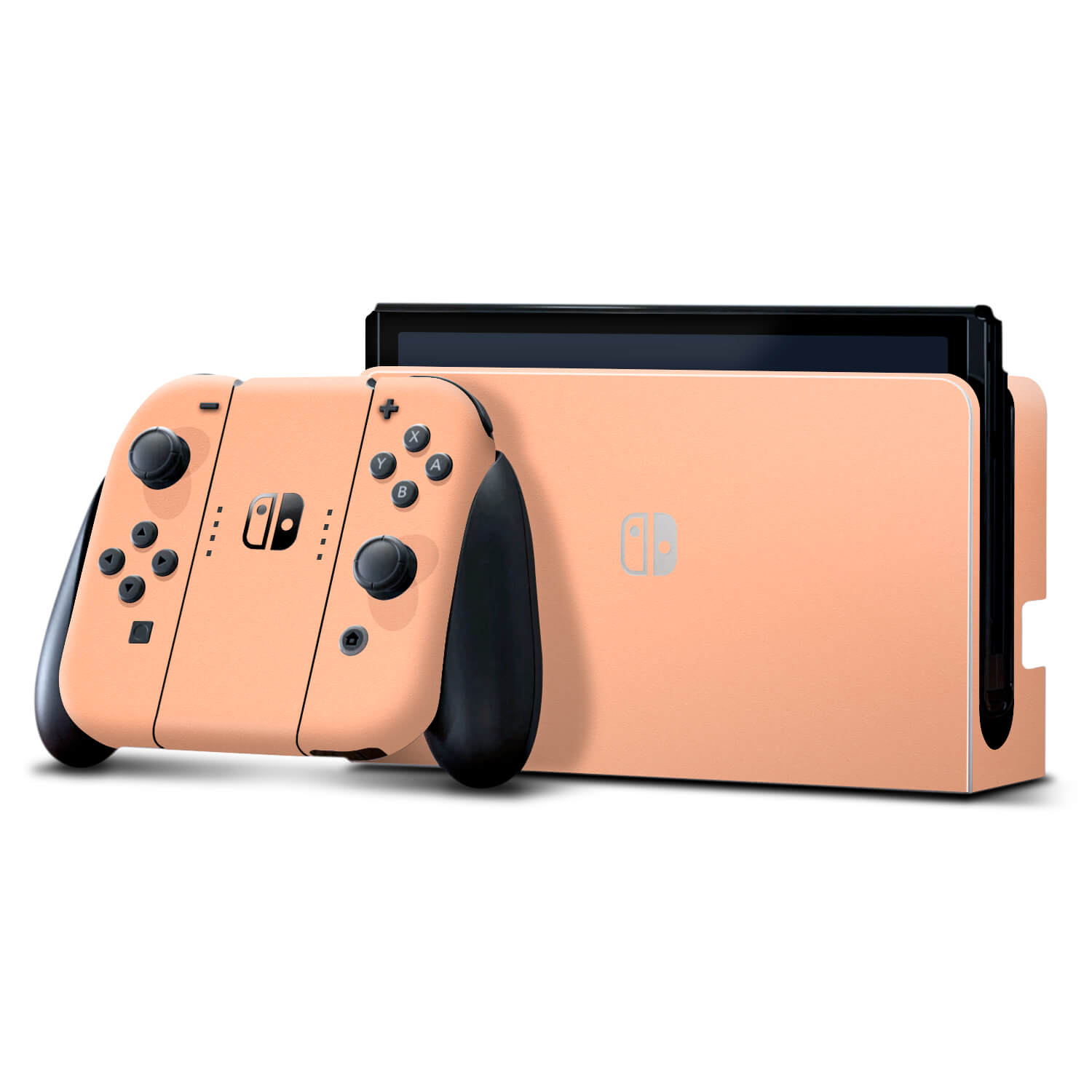 Nintendo Switch OLED Textured matt peach skins