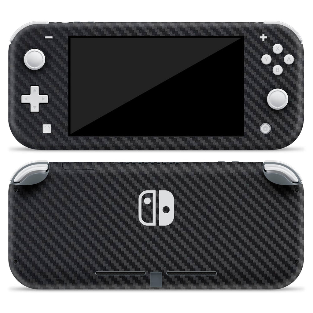 Nintendo Switch Lite Black Carbon Fibre Skins