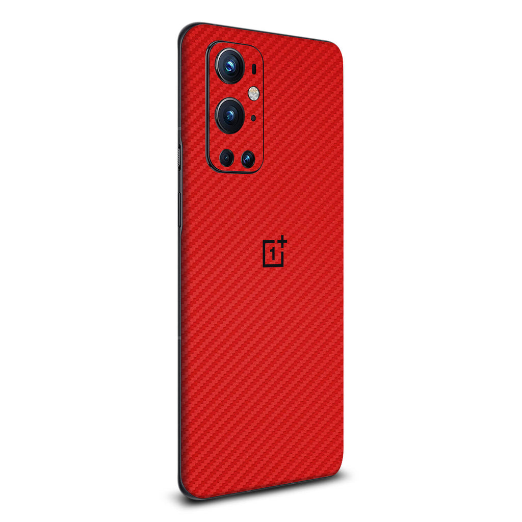 OnePlus 9 Pro Red Carbon Fibre Skins