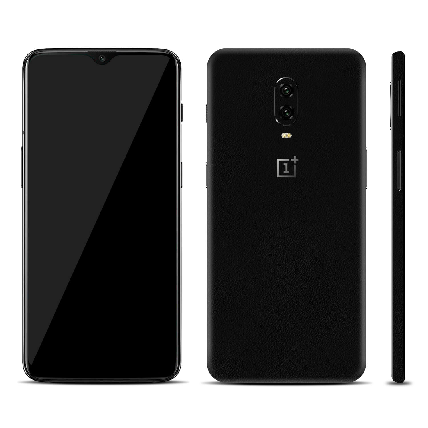 OnePlus 6T Black Leather Skins