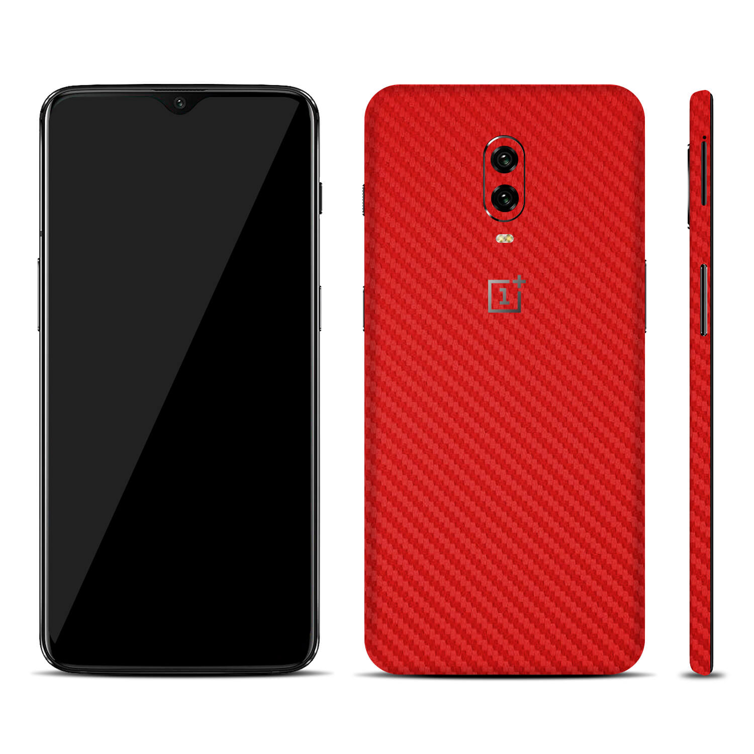 OnePlus 6T Red Carbon Fibre Skins