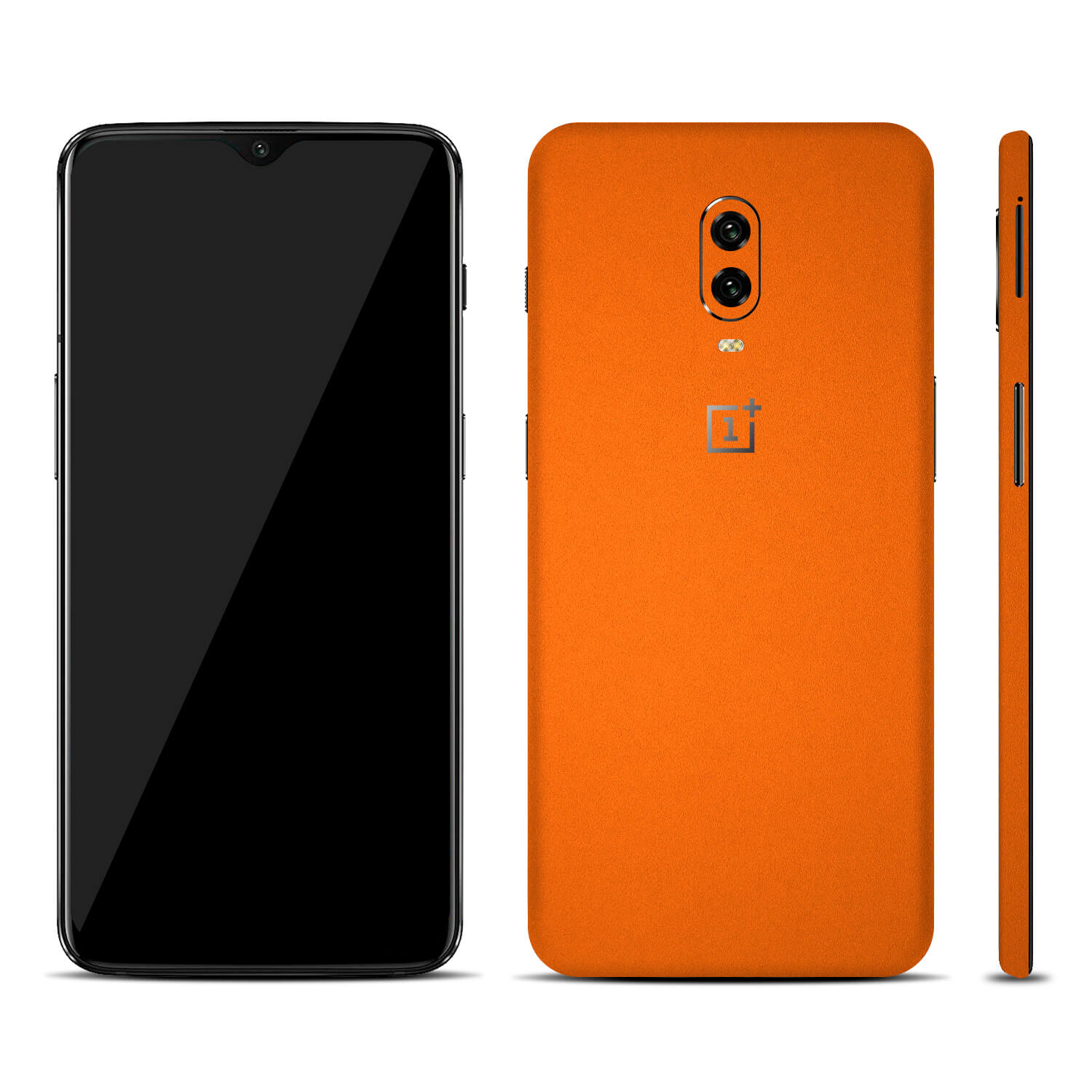 OnePlus 6T Textured Matt Orange Skins