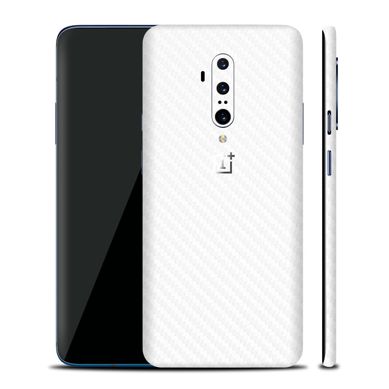OnePlus 7T Pro White Carbon Fibre Skins
