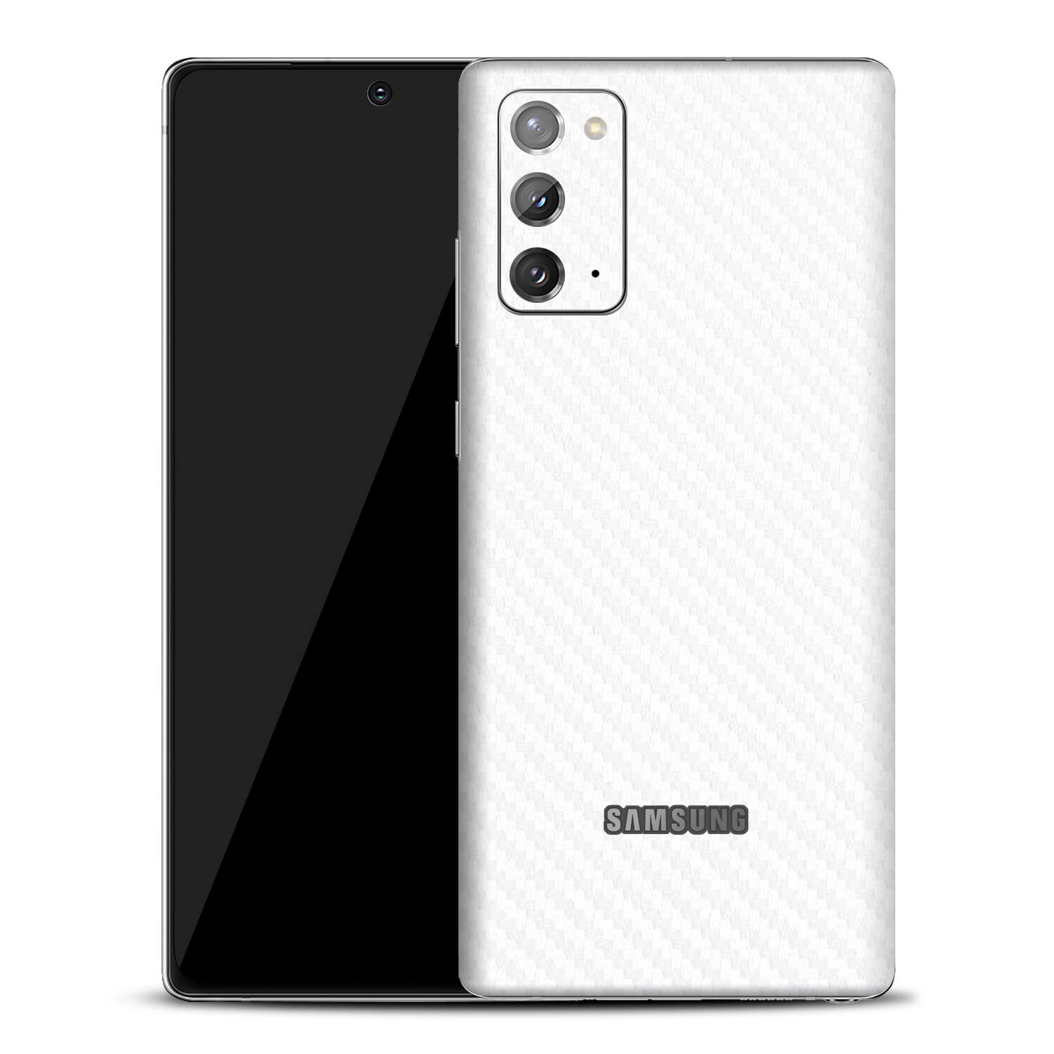 Samsung Galaxy Note 20 White Carbon Fibre Skins