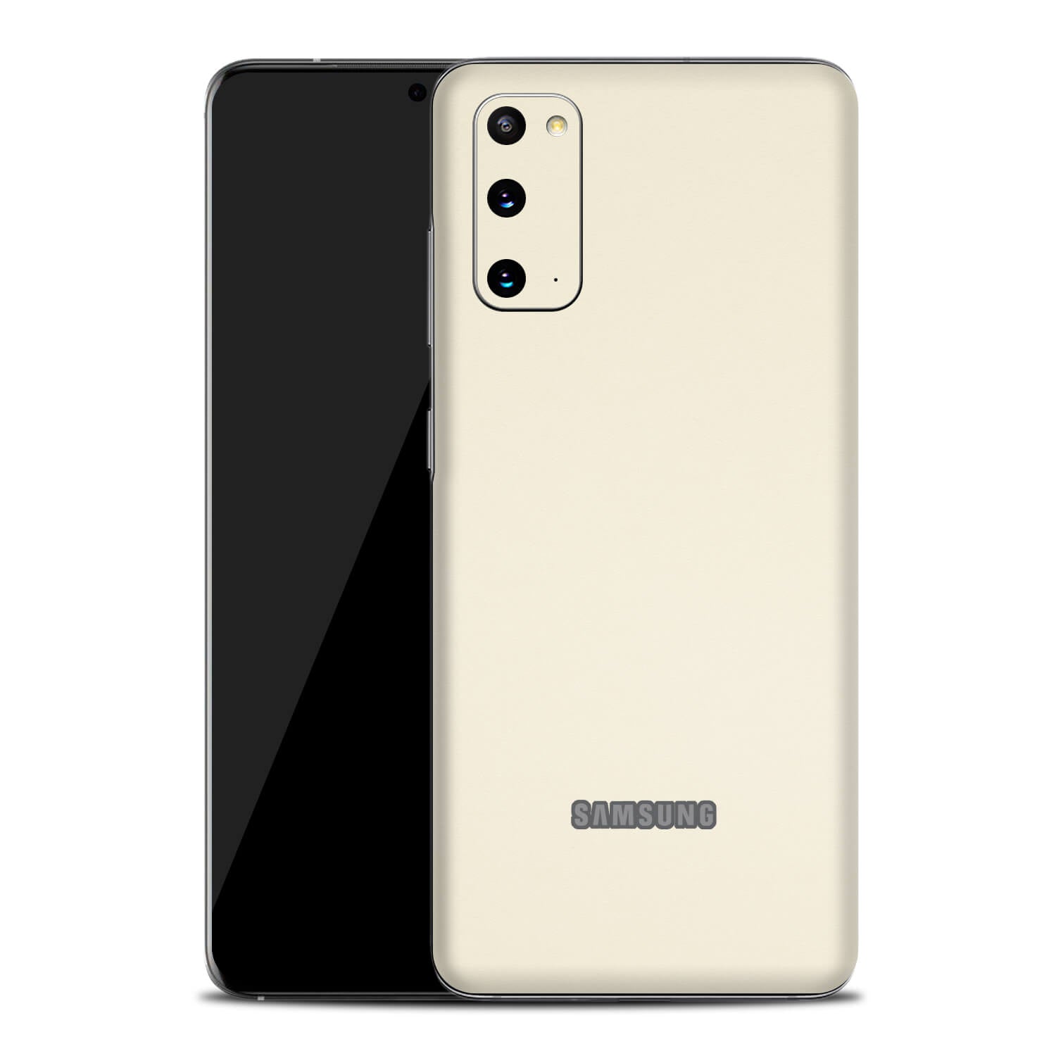 Samsung Galaxy S20 Textured Matt Cream Skins