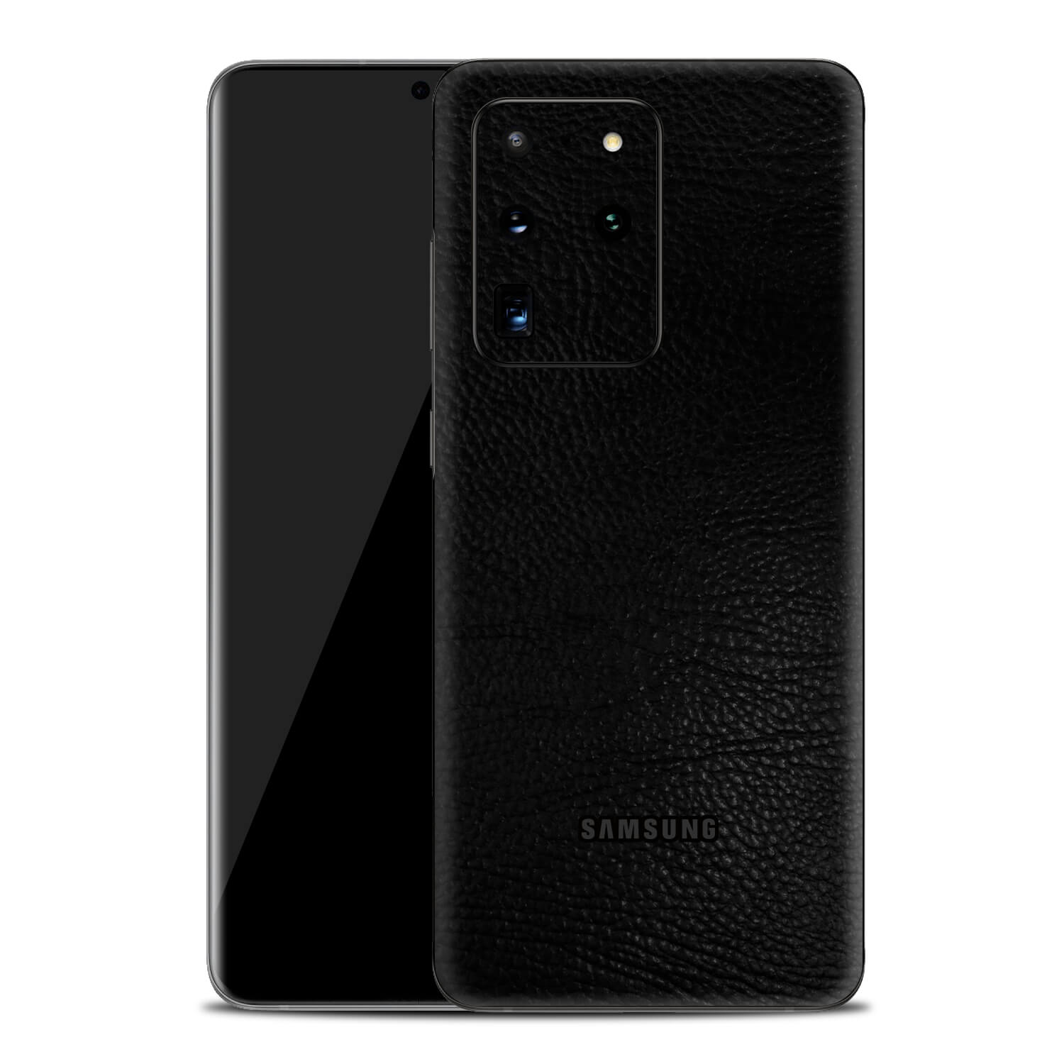 Samsung Galaxy S20 Ultra Black Leather Skins
