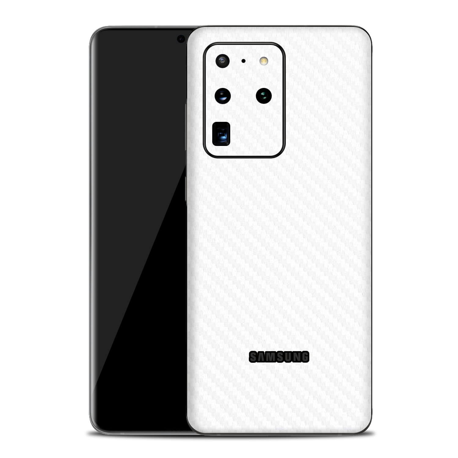 Samsung Galaxy S20 Ultra White Carbon Fibre Skins