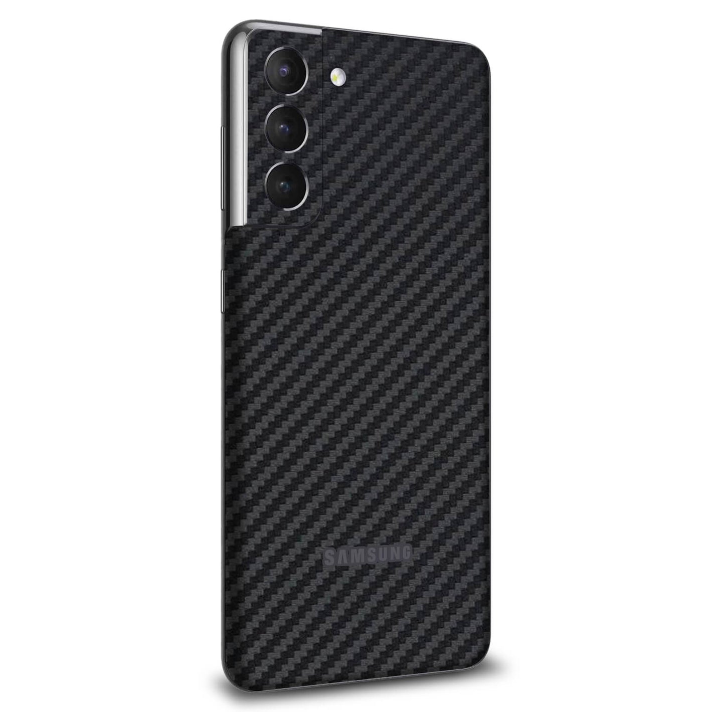 Samsung Galaxy S21 Black Carbon Fibre Skins