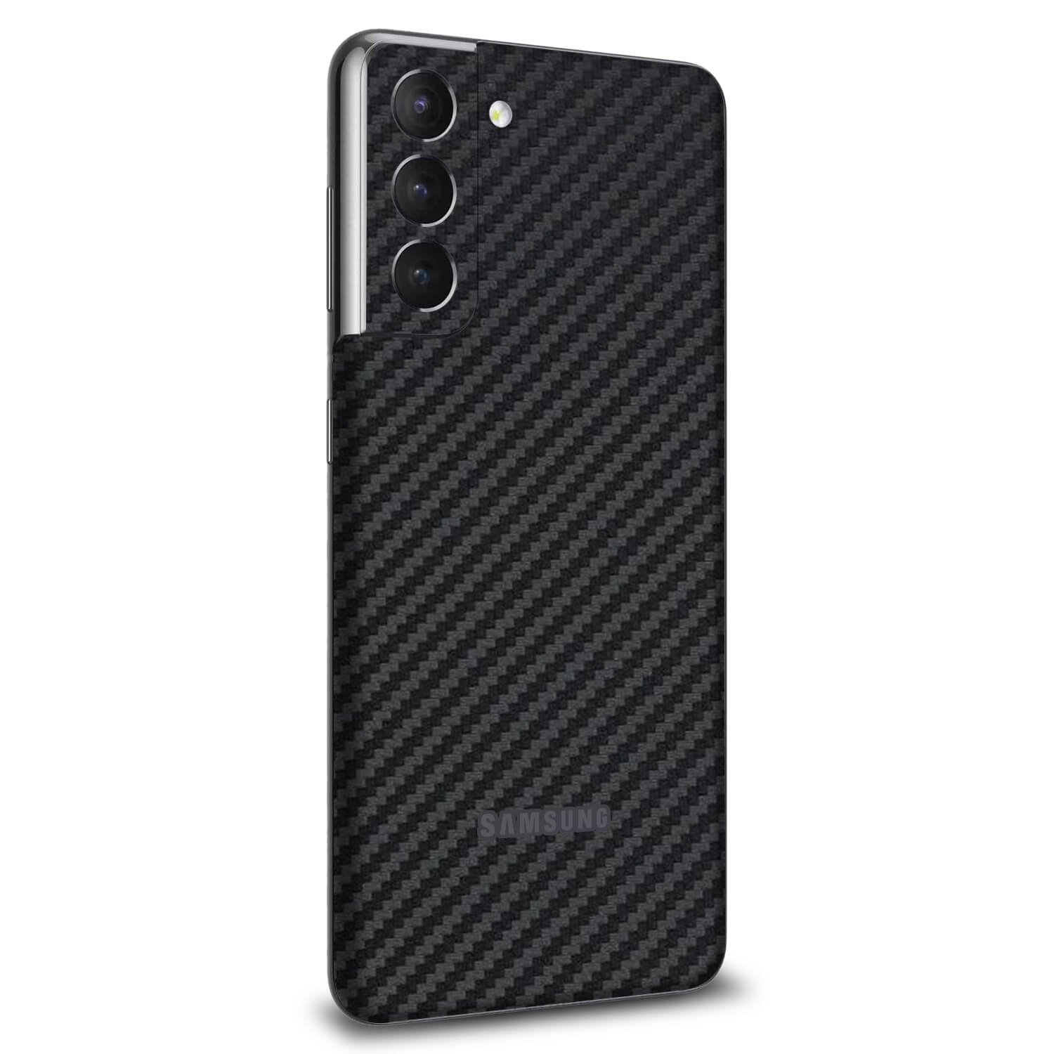 Samsung Galaxy S21 Black Carbon Fibre Skins