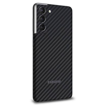 Samsung Galaxy S21 Black Carbon Fibre Skins