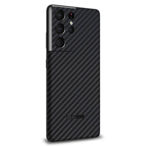 Samsung Galaxy S21 Ultra Black Carbon FIbre Skins