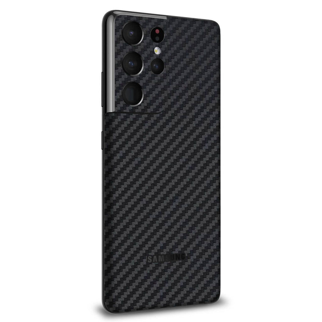 Samsung Galaxy S21 Ultra Black Carbon FIbre Skins
