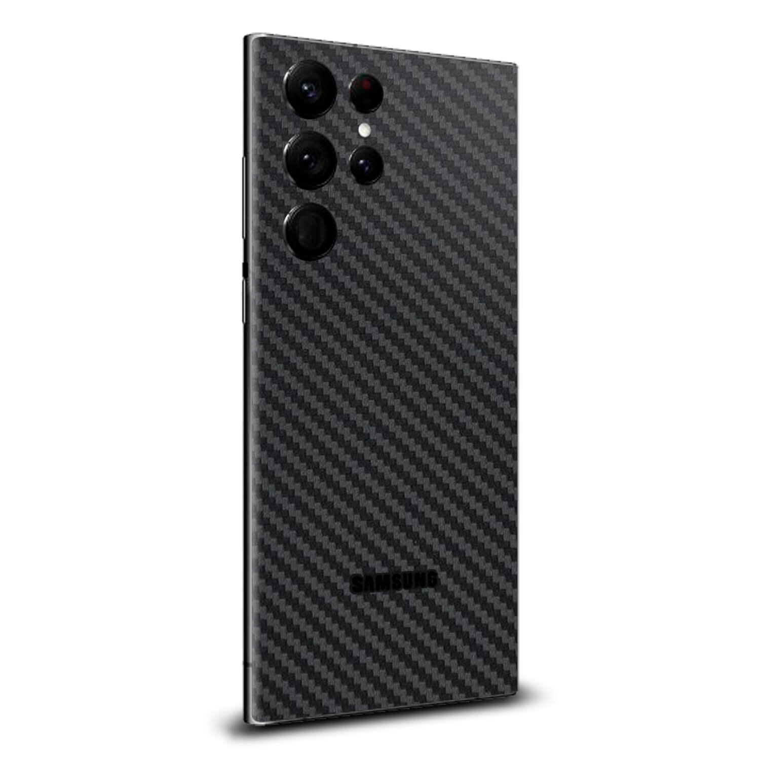 Samsung Galaxy S23 Ultra Black carbon fibre skins