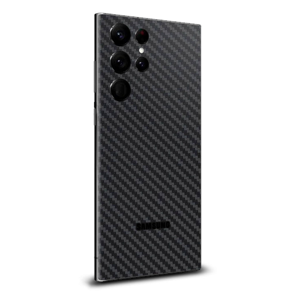 Samsung Galaxy S23 Ultra Black carbon fibre skins