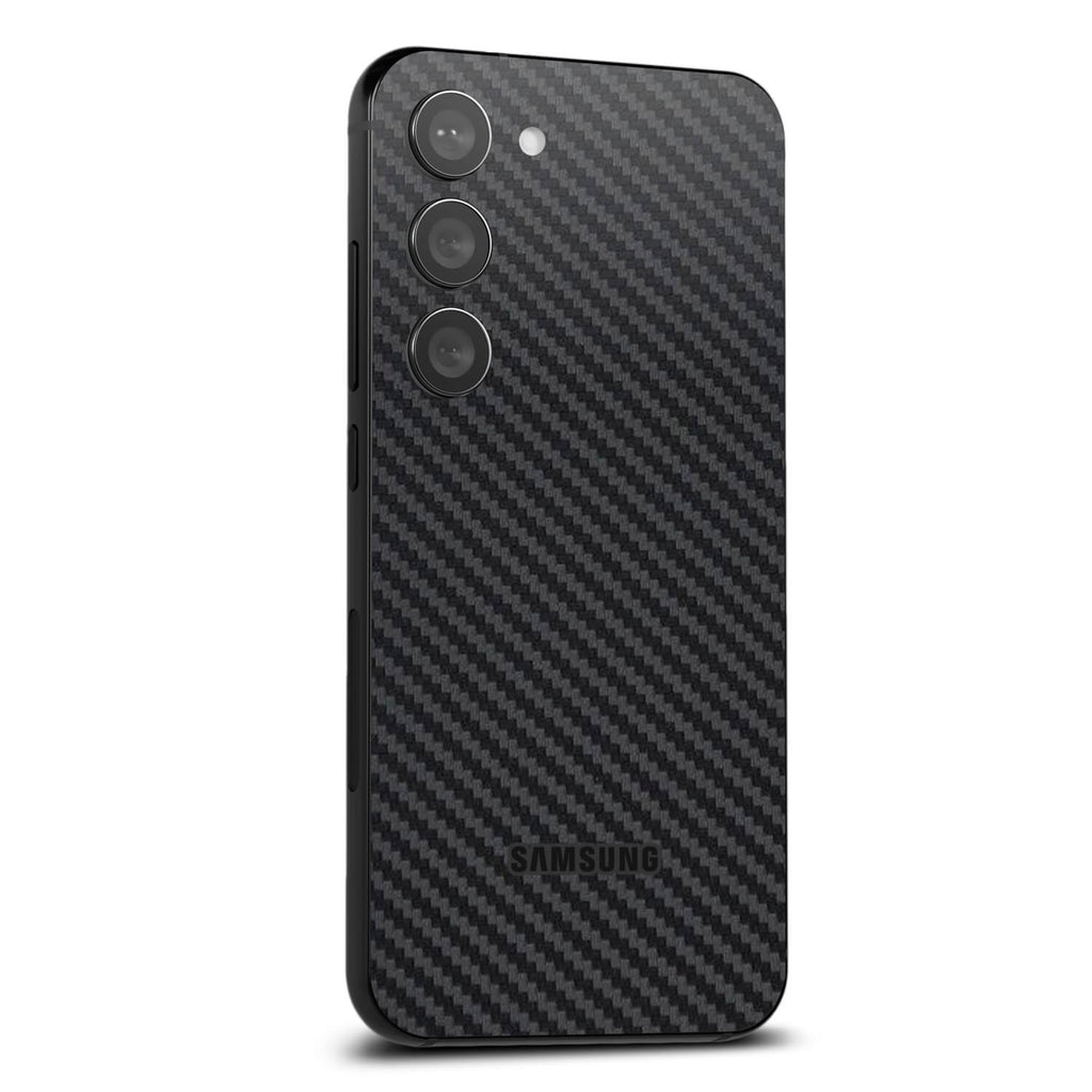 Samsung Galaxy S23 Black carbon fibre skins