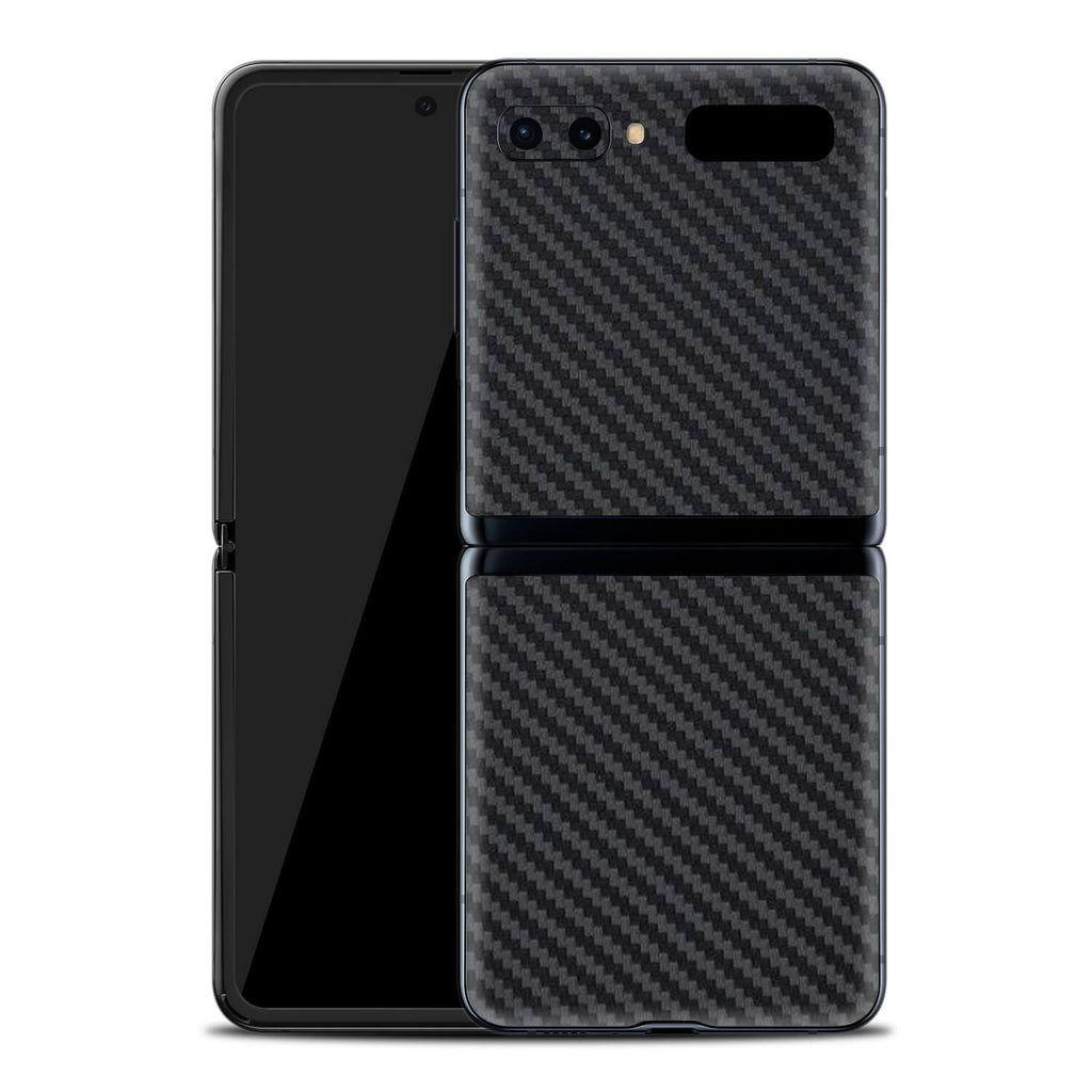 Samsung Galaxy Z Flip Black Carbon Fibre Skins