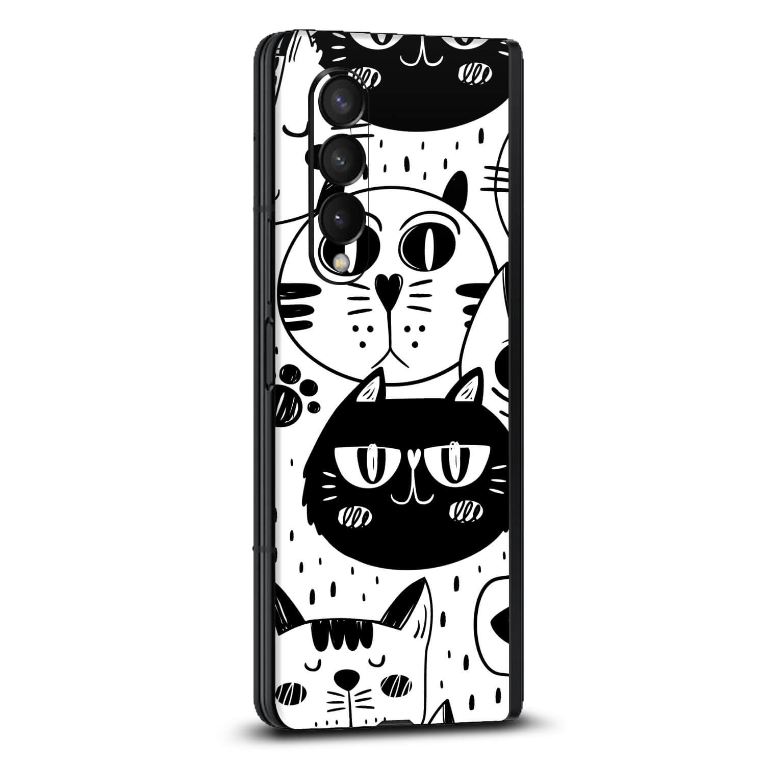 Samsung Galaxy Z Fold 3 Doodles cat skins
