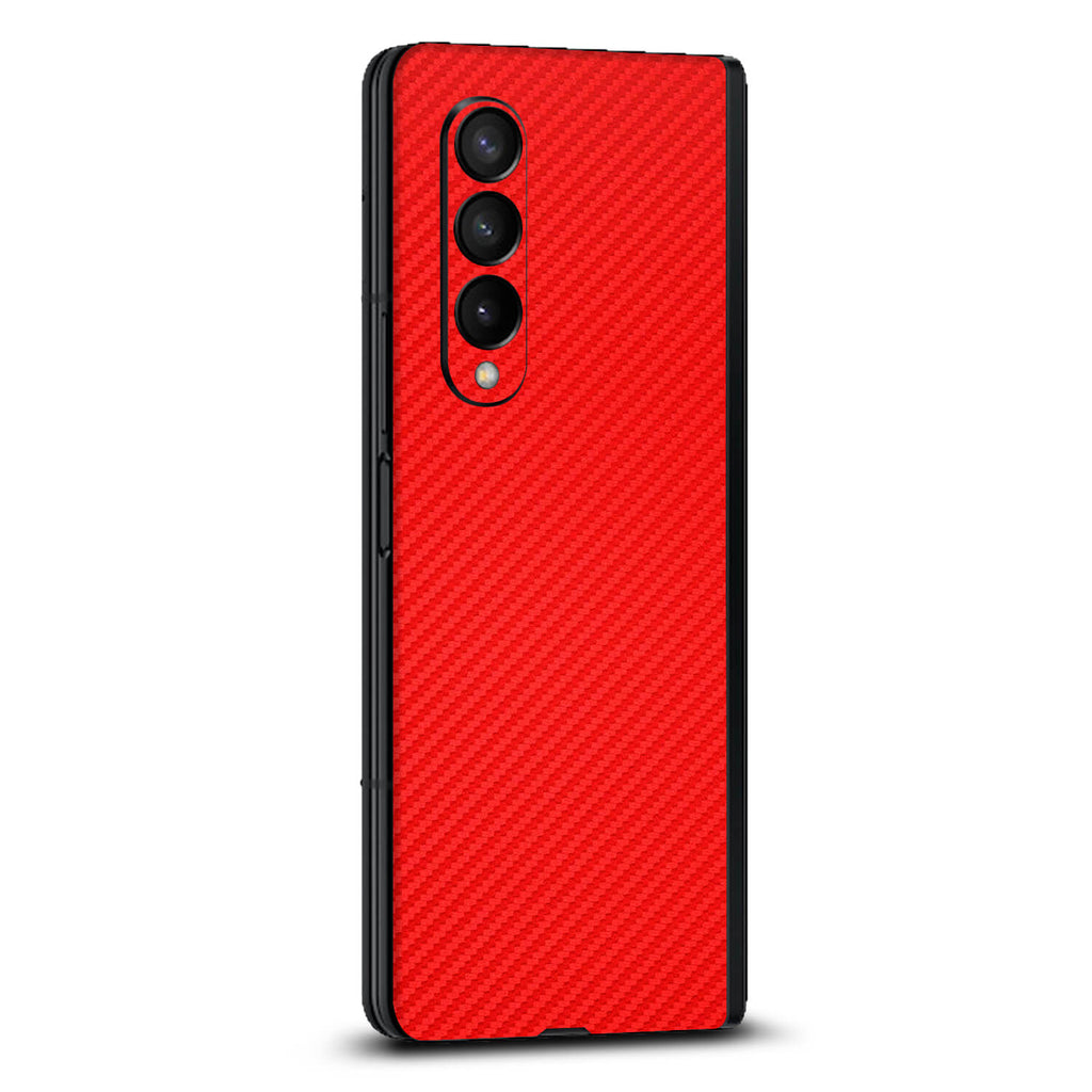 Samsung Galaxy Z Fold 3 Red carbon fibre skins