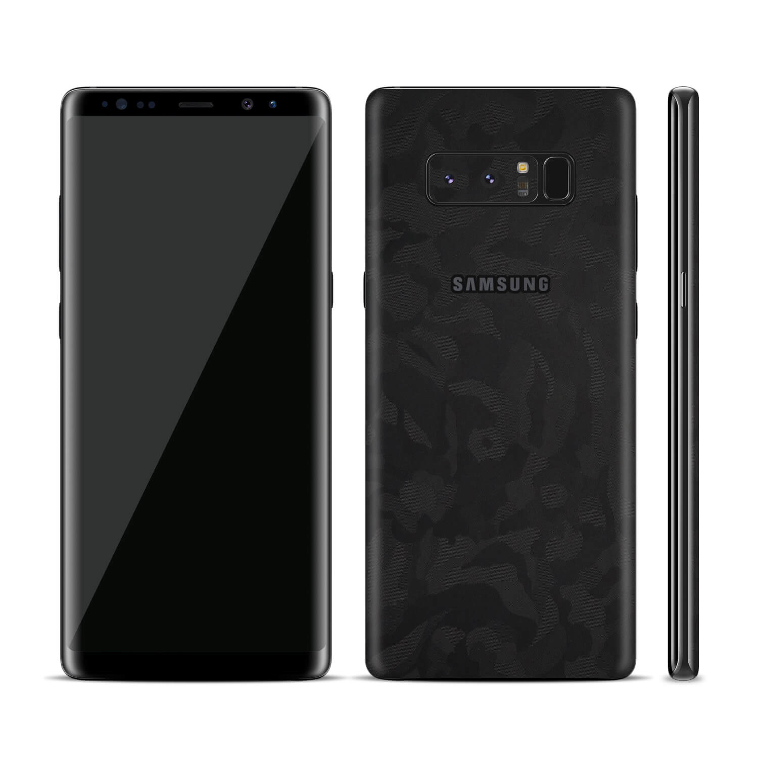 Samsung Galaxy Note 8 Black Camo Skins
