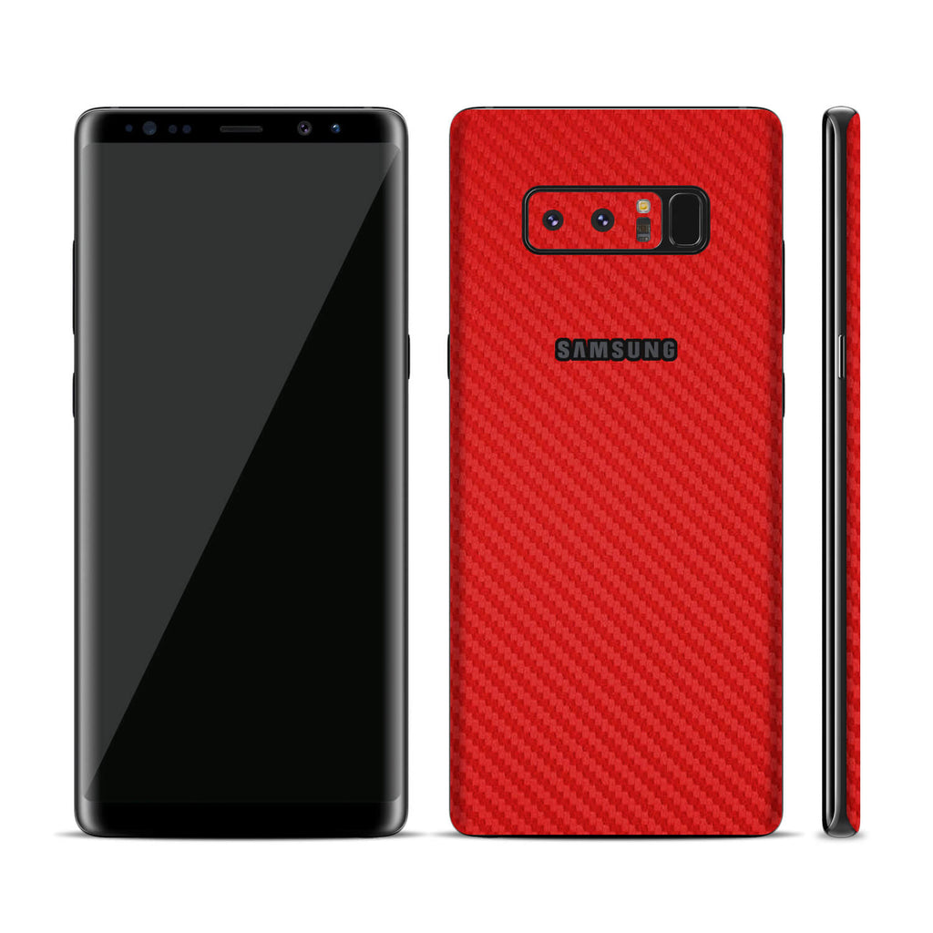 Samsung Galaxy Note 8 Red Carbon Fibre Skins