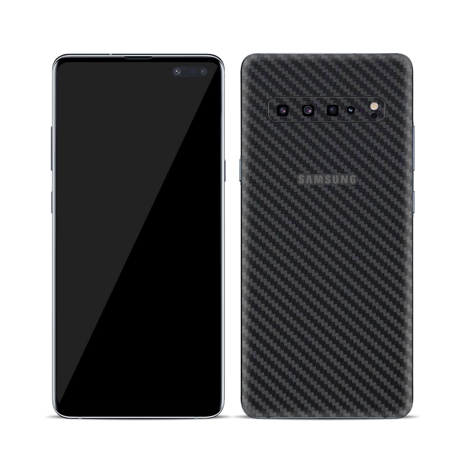 Samsung Galaxy S10 5G Black Carbon Fibre Skins