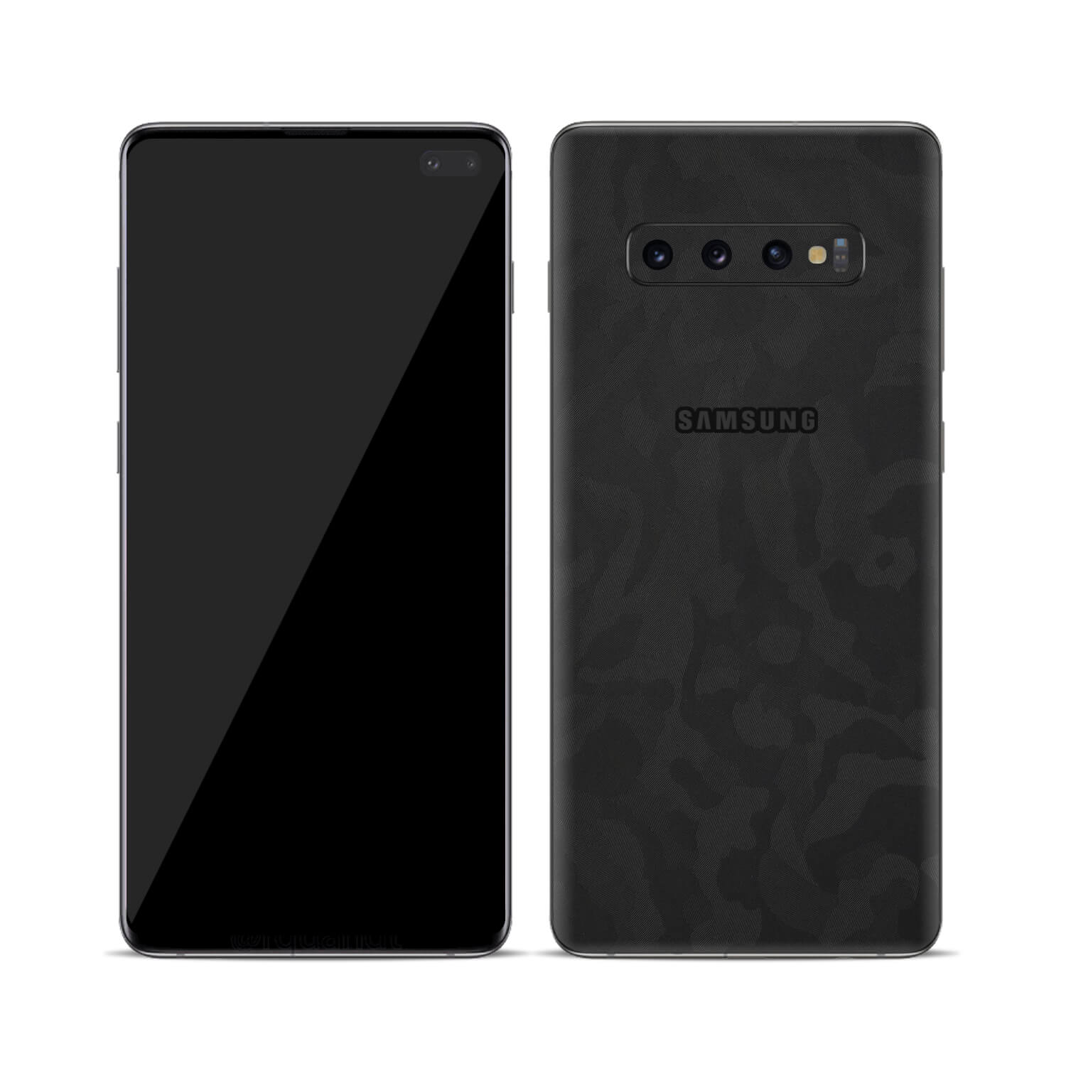 Samsung Galaxy S10 Plus Black Camo Skins